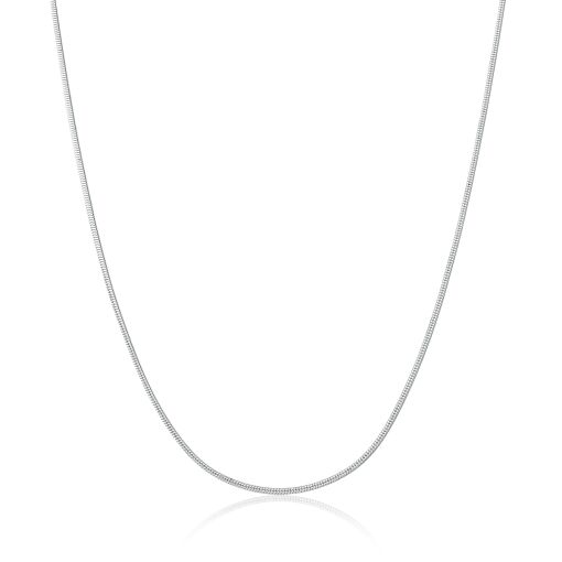 CORRENTE DE PRATA  RABO DE RATO 1,0MM - 60CM