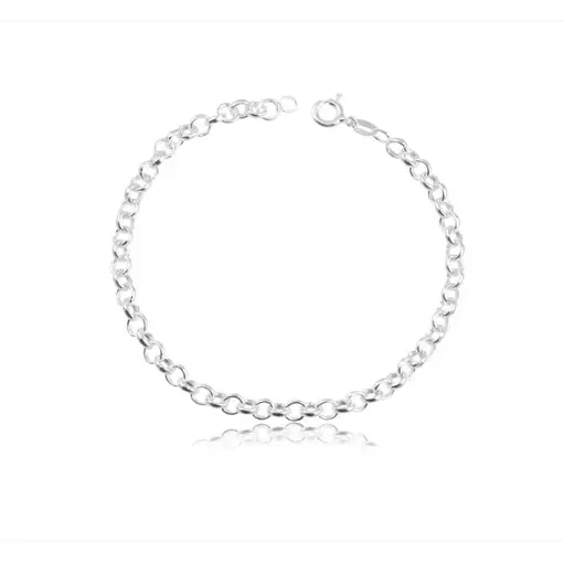 PULSEIRA DE PRATA ELO PORTUGUES