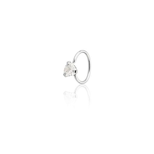 PIERCING DE PRATA  ARGOLA CORAÇÃO