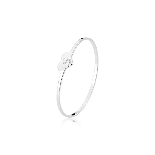 Anel Com Coração E Letra Gravada