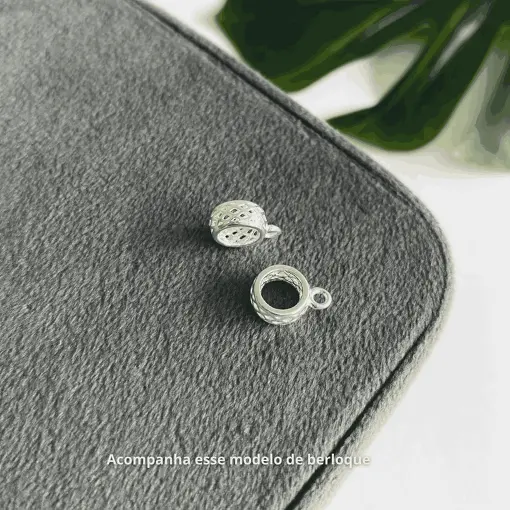 Berloque Coração Com Escrita Ou Iniciais Em Prata