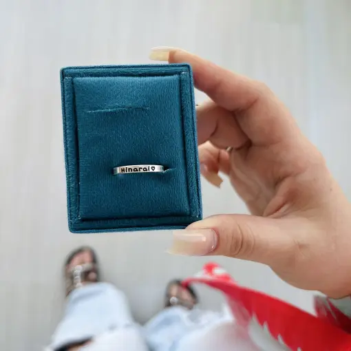 Aliança Fina Com Nome Gravado (2,7 mm)