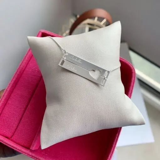 Gargantilha Placa Dupla Com Nomes