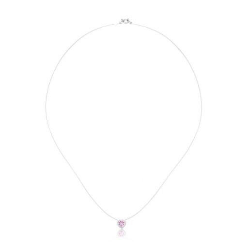 COLAR PONTO DE LUZ ROSA NYLON