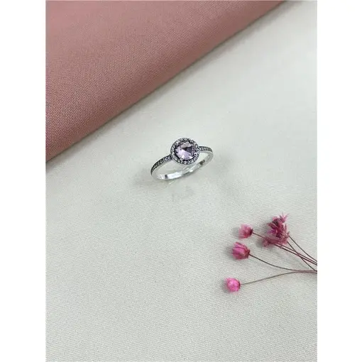ANEL CRAVEJADO PEDRA ZIRCÔNIA (ROSA)