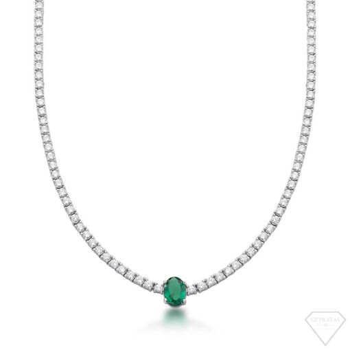 COLAR RIVIERA  PINGENTE OVAL