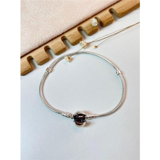 PULSEIRA FECHO REDONDO CRAVEJADO 17CM