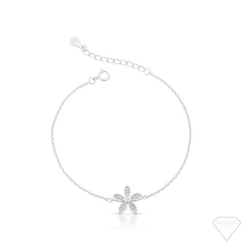 PULSEIRA FEMININA FLOR CRAVEJADA