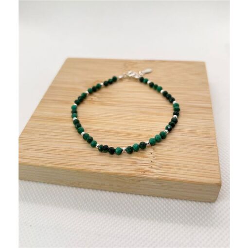 PULSEIRA PEDRAS NATURAIS/ BOLINHA PRATA