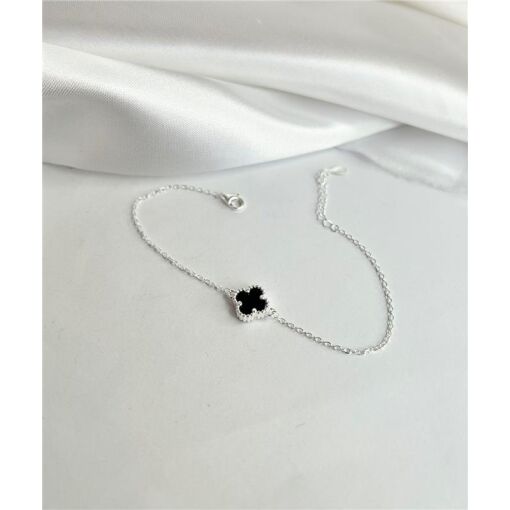 PULSEIRA TREVO PEDRA ÔNIX