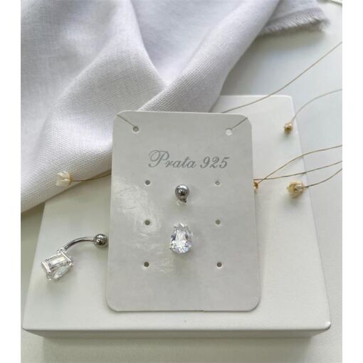 PIERCING UMBIGO COM ZIRCÔNIA