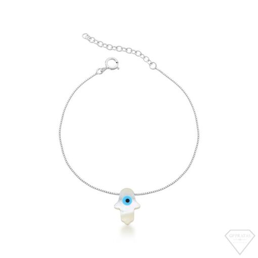 PULSEIRA MÃO HAMSA OLHO GREGO