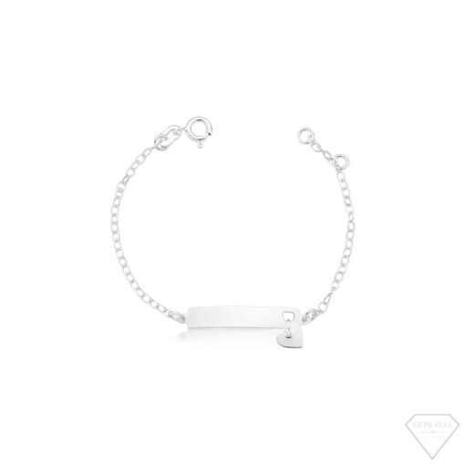 PULSEIRA INFANTIL PLAQUINHA / PING. CORAÇÃO