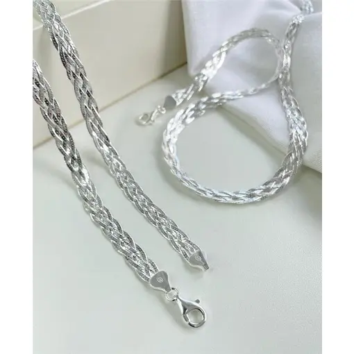 CORRENTE TRANÇADA 5 FIOS 40CM