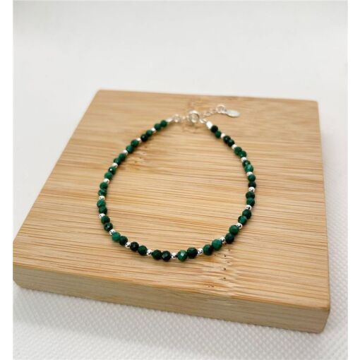 PULSEIRA PEDRAS NATURAS/ BOLINHA PRATA