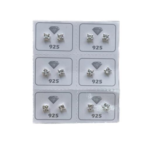 BRINCO ZIRCÔNIA QUADRADO 3MM