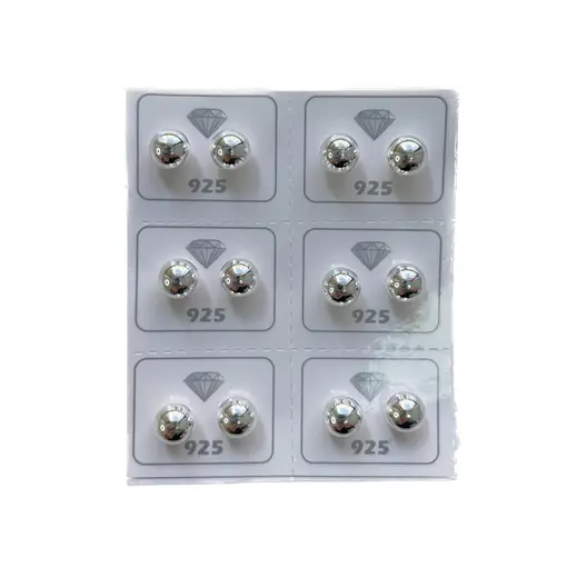 BRINCO BOLINHA PRATA 6MM