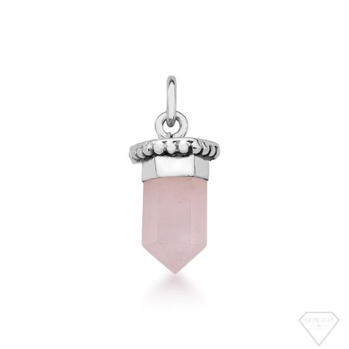 PINGENTE PEDRA QUARTZO ROSA