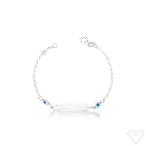 PULSEIRA INFANTIL PLAQUINHA COM OLHO G