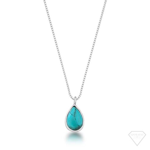 COLAR PEDRA TURQUESA (GOTA)