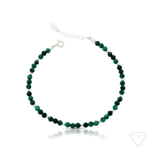 PULSEIRA PEDRAS NATURAIS/ BOLINHA PRATA