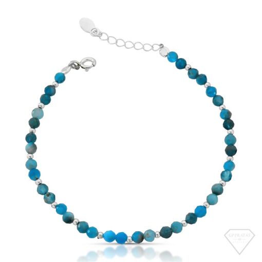 PULSEIRA PEDRAS NATURAIS/ BOLINHA PRATA