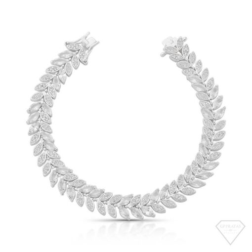 PULSEIRA RIVIERA FOLHAS COM ZIRCÔNIA