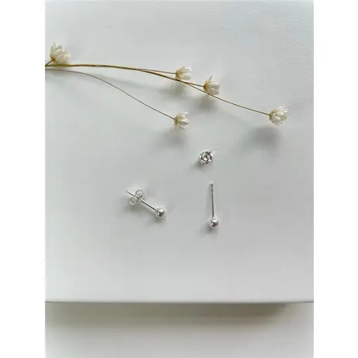 BRINCO BOLINHA PRATA 3MM