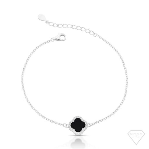 PULSEIRA TREVO ÔNIX 8MM