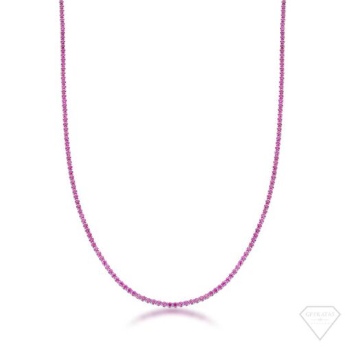 COLAR RIVIERA ZIRCÔNIA ROSA PINK
