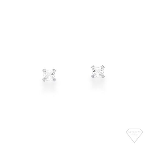 BRINCO ZIRCÔNIA QUADRADO 3MM