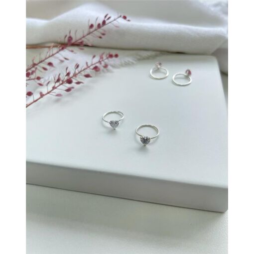 PIERCING ZIRCÔNIA CORAÇÃO INCOLOR