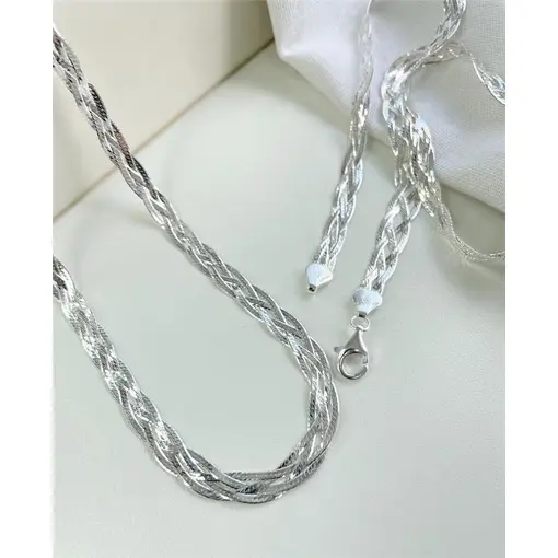 CORRENTE TRANÇADA 4 FIOS 45CM