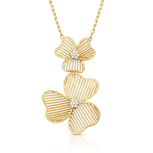 COLAR COM PINGENTE DE FLORES