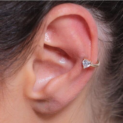 PIERCING FAKE CORAÇÃO EM ZIRCÔNIA
