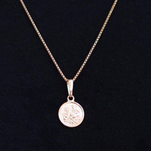 PINGENTE LINHA MASCULINA MEDALHA SÃO JORGE - 2CM