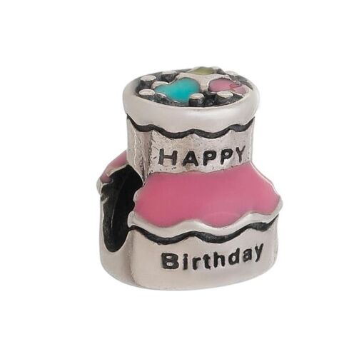 BERLOQUE BOLO RESINADO "HAPPY BIRTHDAY" - PRATA 925