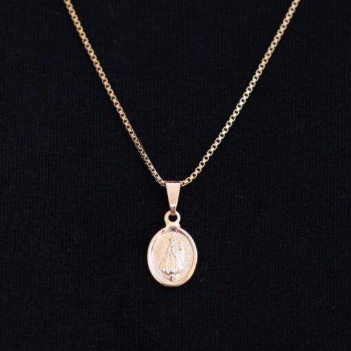 PINGENTE LINHA MASCULINA MEDALHA NOSSA SENHORA APARECIDA - 1,3CM