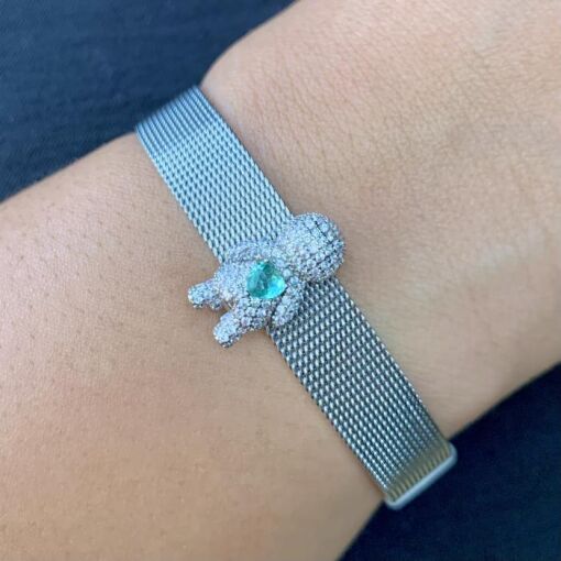 PINGENTE TRAVA BAIXA FILHO MENINO/MENINA COM ZIRCÔNIA NO CENTRO