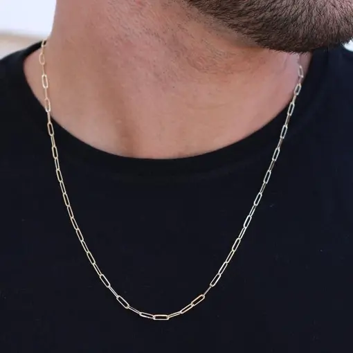 COLAR LINHA MASCULINA ELO CARTIE 3MM COM FECHO GAVETA - 60CM