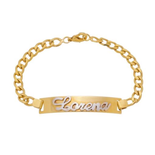 PULSEIRA INFANTO PERSONALIZADA PLACA COM NOME LISO