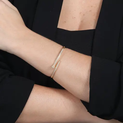 PULSEIRA BRACELETE PREGO CRAVEJADO - 3MM