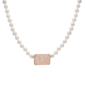 CHOKER RÓDIO TODA EM PÉROLA COM PEDRA - ELEGANCE