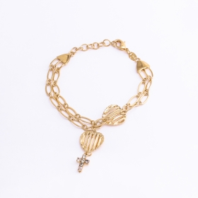 PULSEIRA FOLHEADA CORRENTE DUPLA