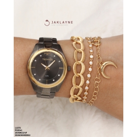 PULSEIRA FOLHEADA ELOS OVAIS TRABALHADOS