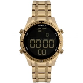 Relógio technos masculino dourado
