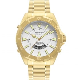 Relógio technos masculino dourado