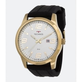 Relógio technos masculino preto e dourado