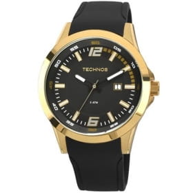 Relógio technos masculino preto e dourado