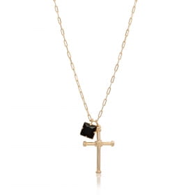 CORDÃO CARTIER COM CRUZ E PEDRA